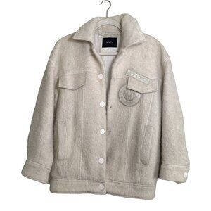 Vintage MO&Co White Bomber Jacket – Large